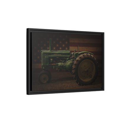 Patriotic John Deere Model G Tractor | Framed Wall Art on Stretched Canvas