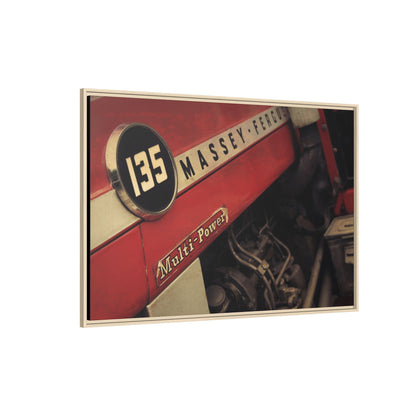 Vintage Massey 135 Close Up | Framed Wall Art on Stretched Canvas