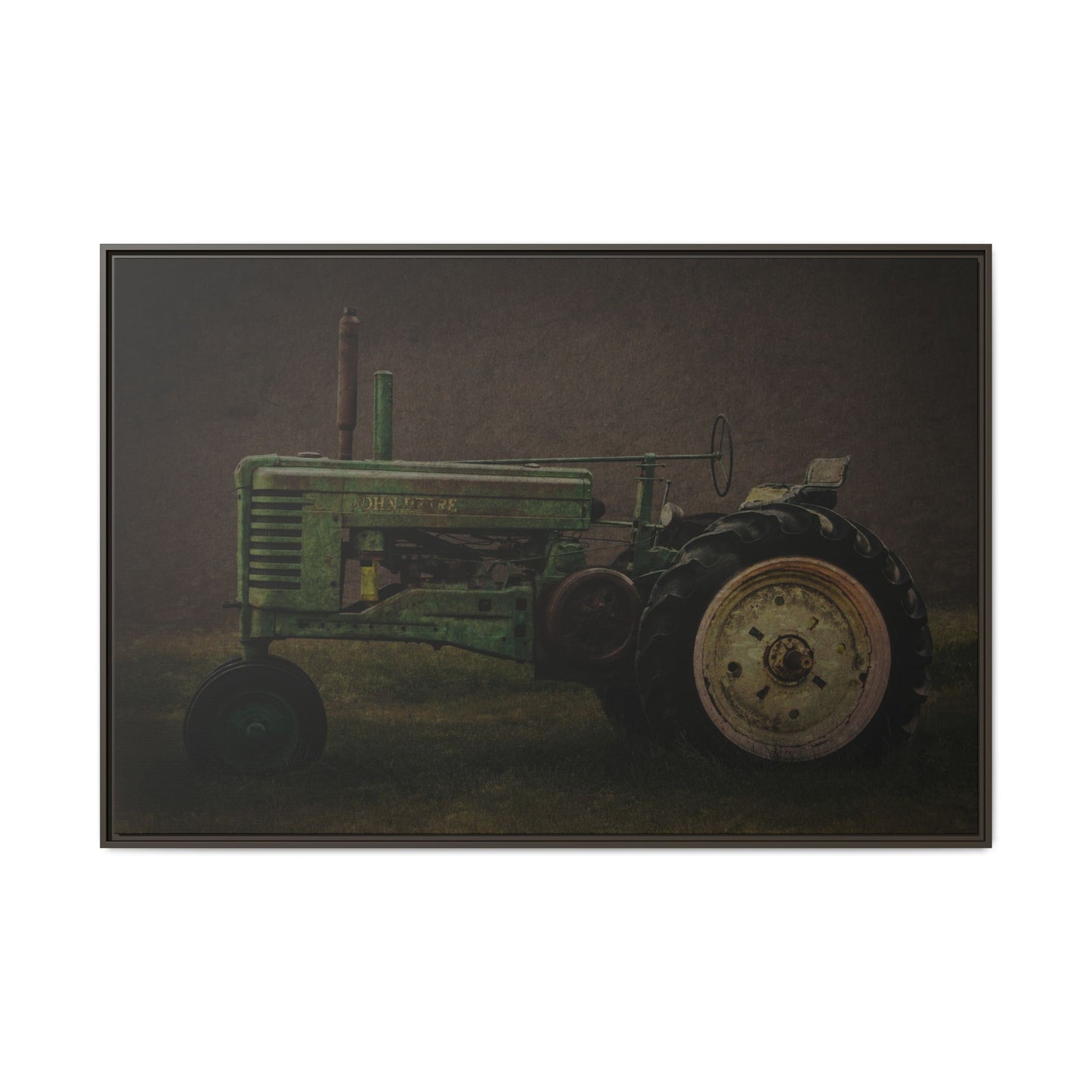 Vintage Weathered John Deere Model G | Framed Wall Art on Stretched Canvas