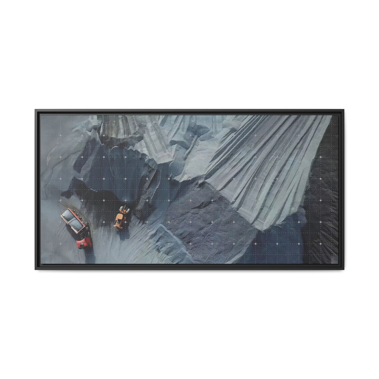 Drone Photo Job Site - Earth Moving - Photo Art on Framed Canvas