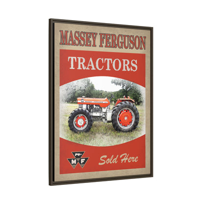 Massey Tractors Sold Here Vintage Advertisement Wall Art on Framed Canvas