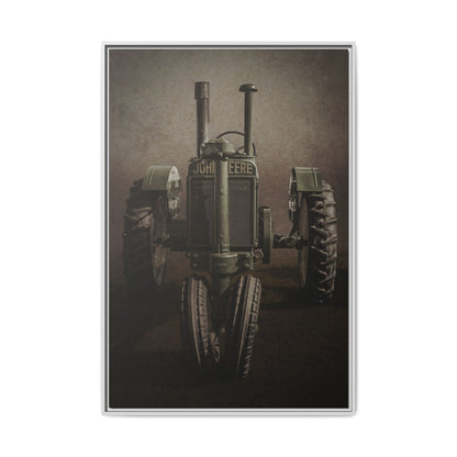 Vintage John Deere Model A Tractor Front View | Framed Wall Art on Stretched Canvas