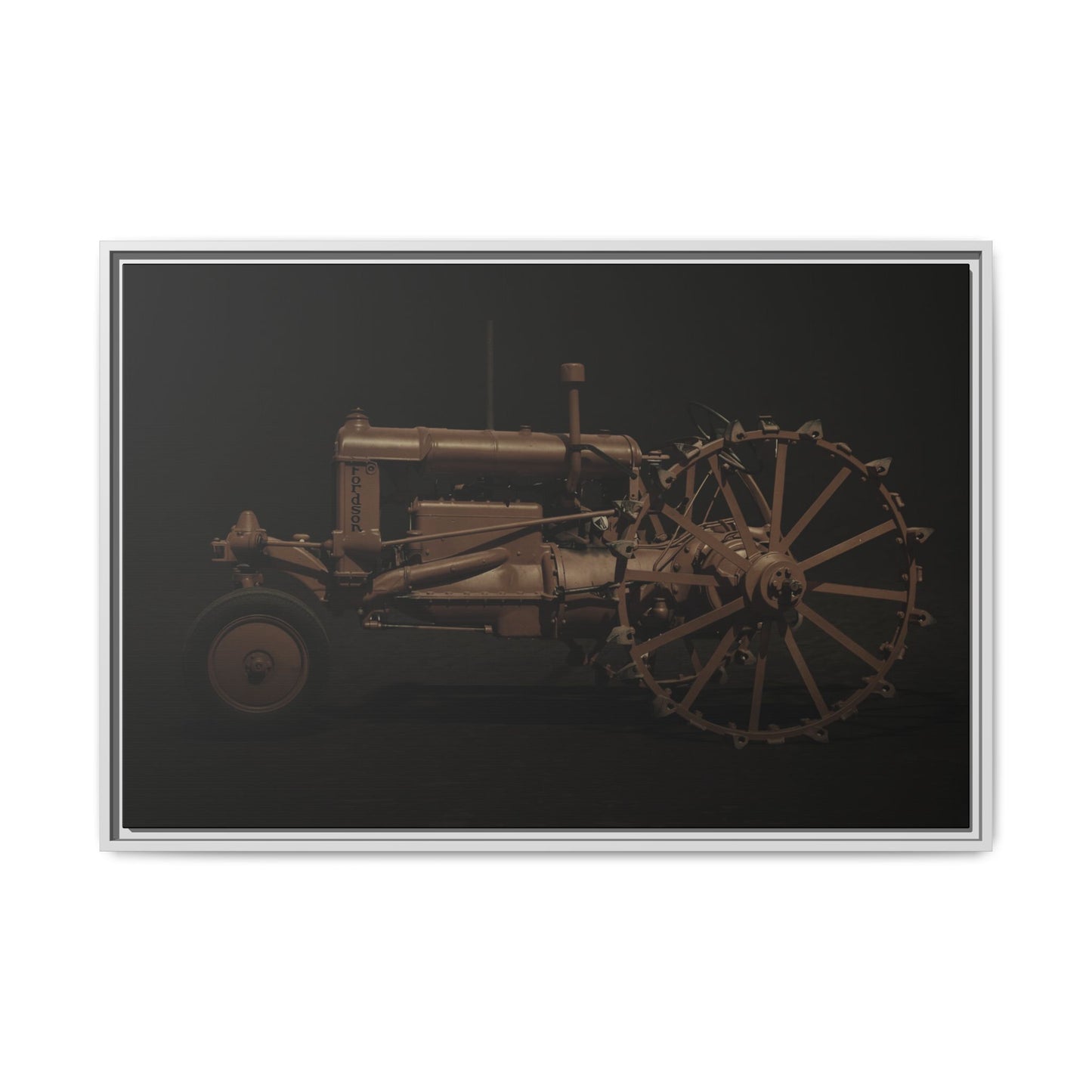Vintage Ford Fordson Steel Wheel Photo Wall Art on Framed Canvas