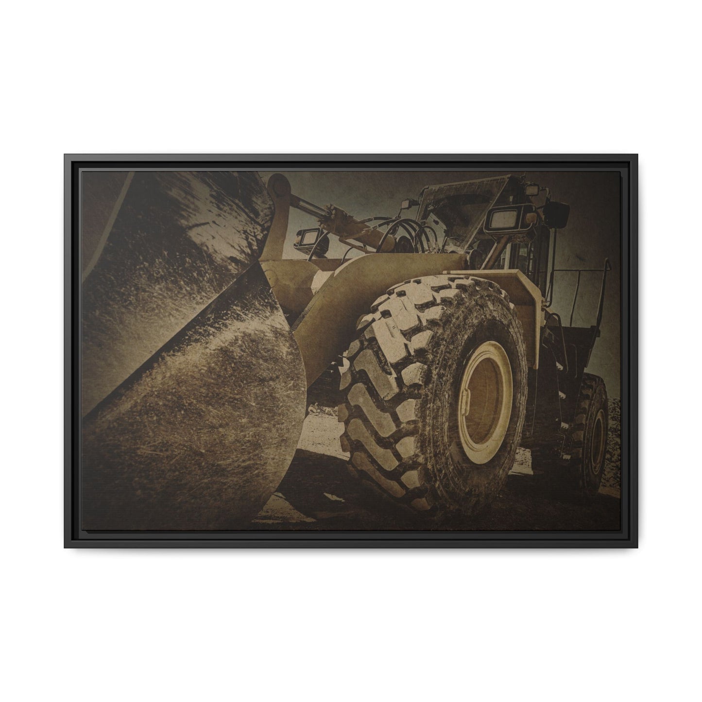 Big Bucket Loader | Framed Wall Art on Stretched Canvas