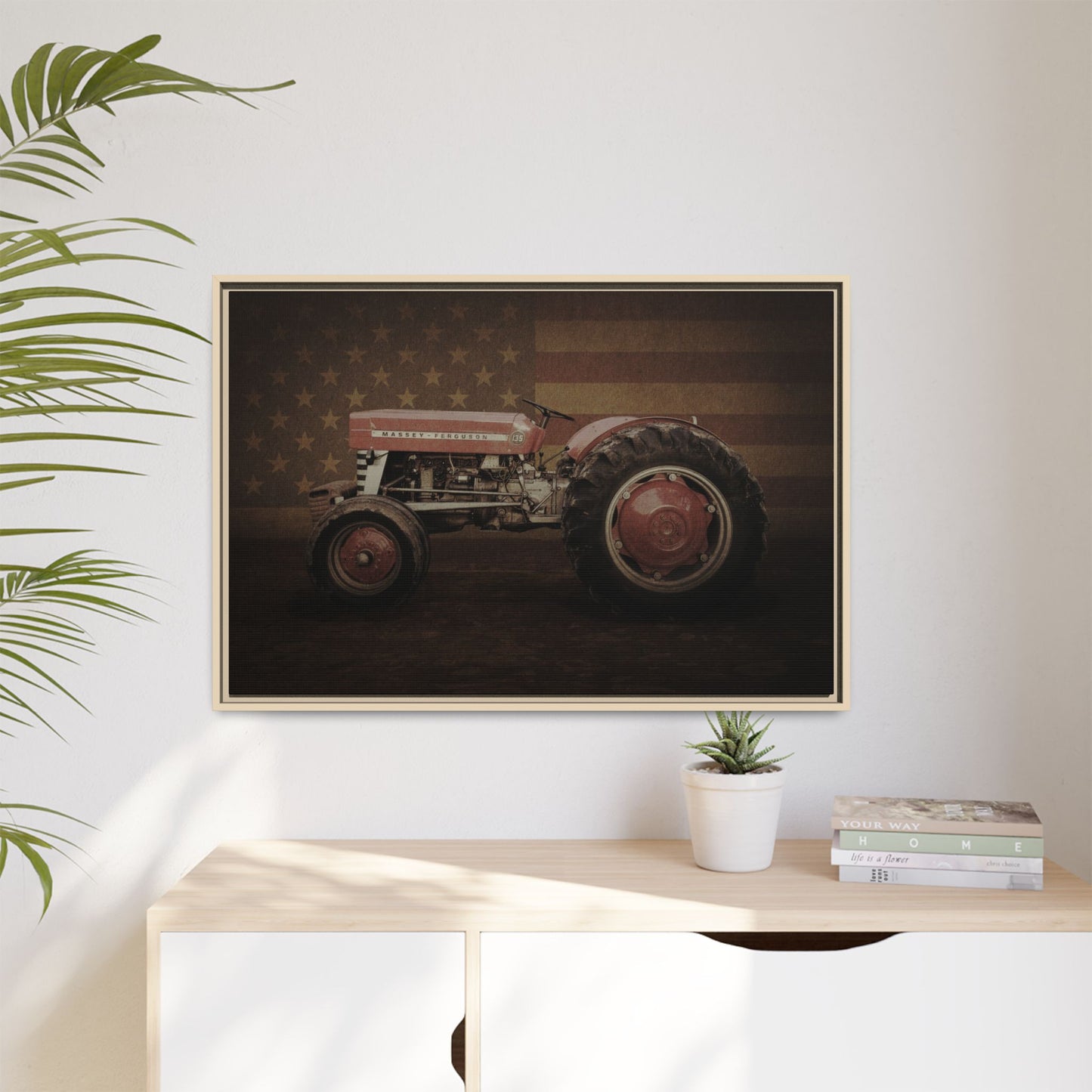 Patriotic Massey 135 | Framed Wall Art on Stretched Canvas