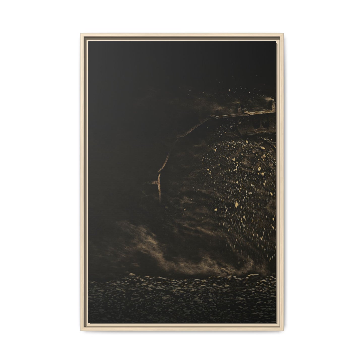 Epic Dozer Track Triptych Left | Matte Canvas Print (Framed)