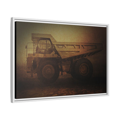 Big Wheel 777 Hauler Framed Wall Art on Stretched Canvas