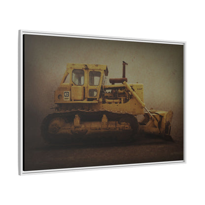 Classic D9H Dozer Photo Wall Art on Framed Canvas | Industrial Artwork