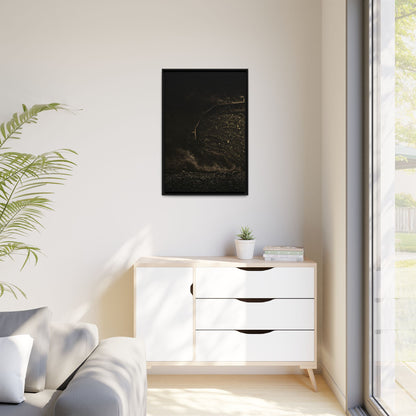 Epic Dozer Track Triptych Left | Matte Canvas Print (Framed)