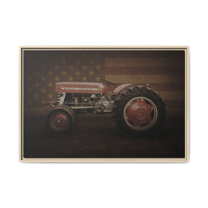 Patriotic Massey 135 | Framed Wall Art on Stretched Canvas