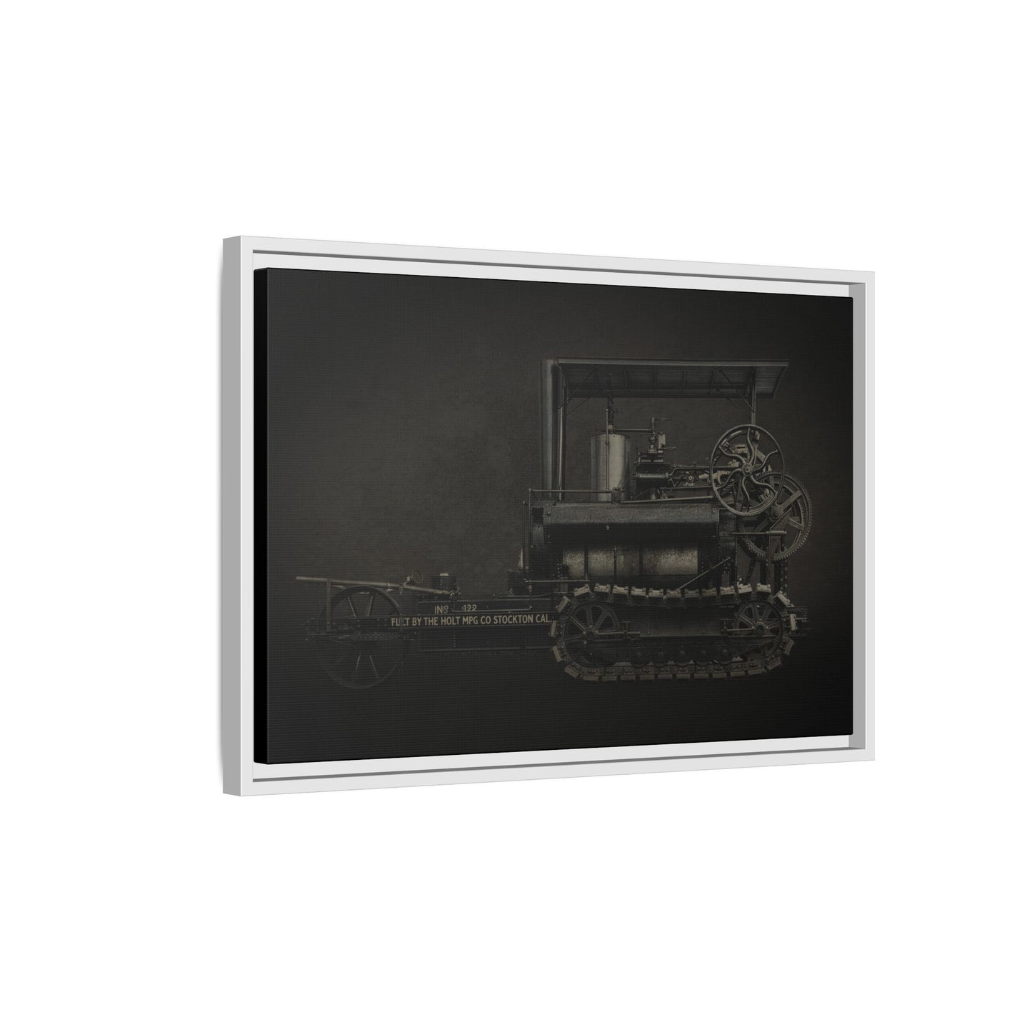 Vintage Holt Crawler Photo Wall Art on Canvas | Industrial Artwork