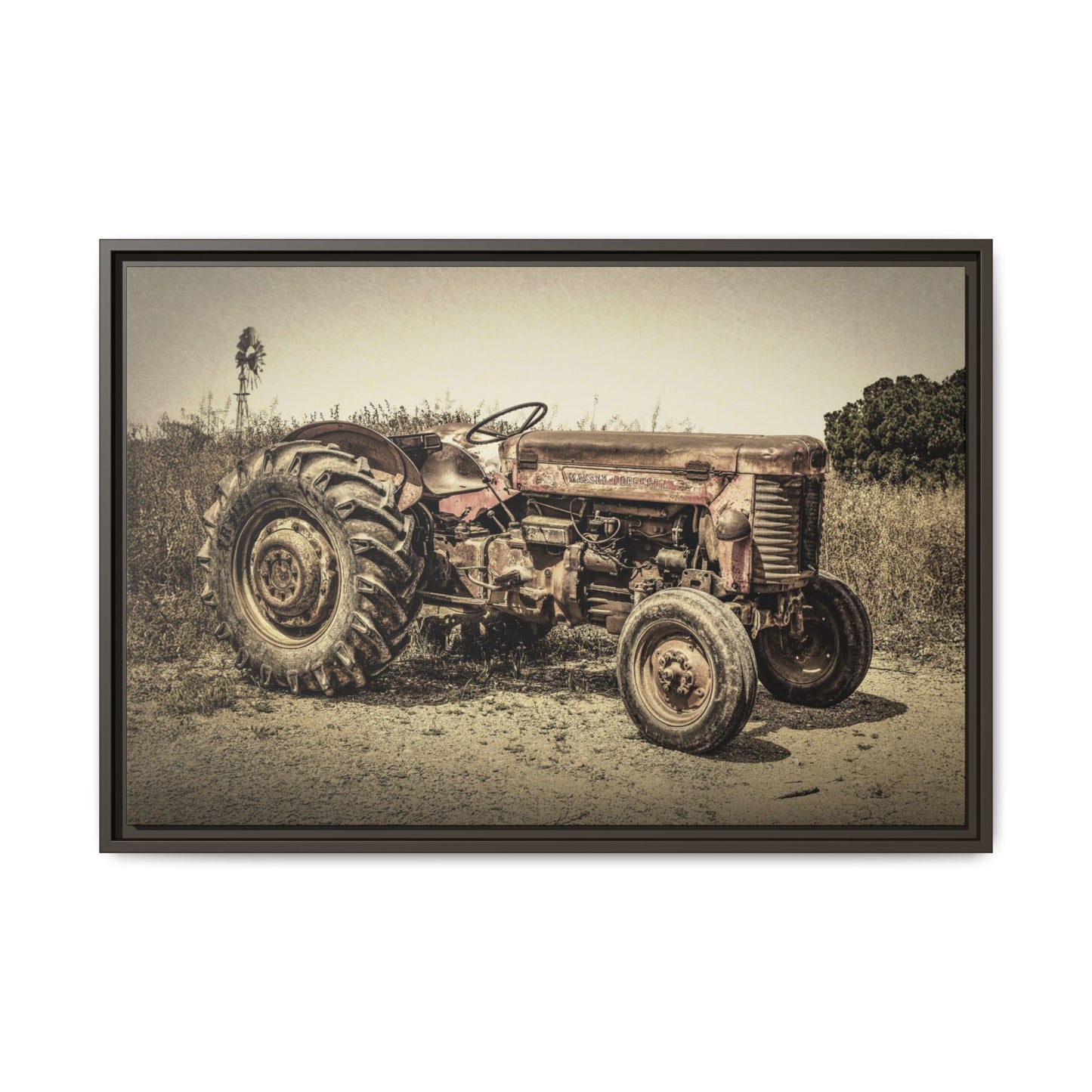 Vintage Massey Ferguson MF 35 - Framed Wall Art on Canvas