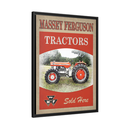 Massey Tractors Sold Here Vintage Advertisement Wall Art on Framed Canvas