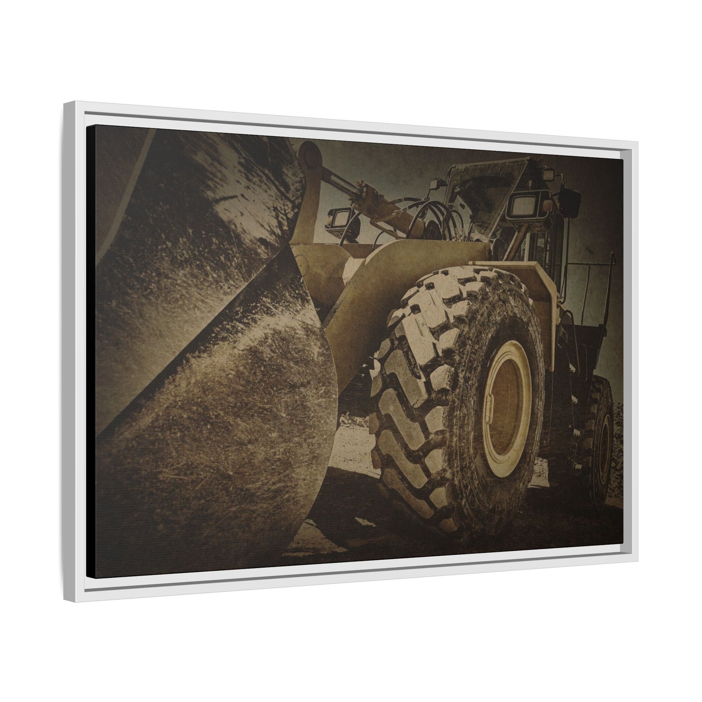 Big Bucket Loader | Framed Wall Art on Stretched Canvas