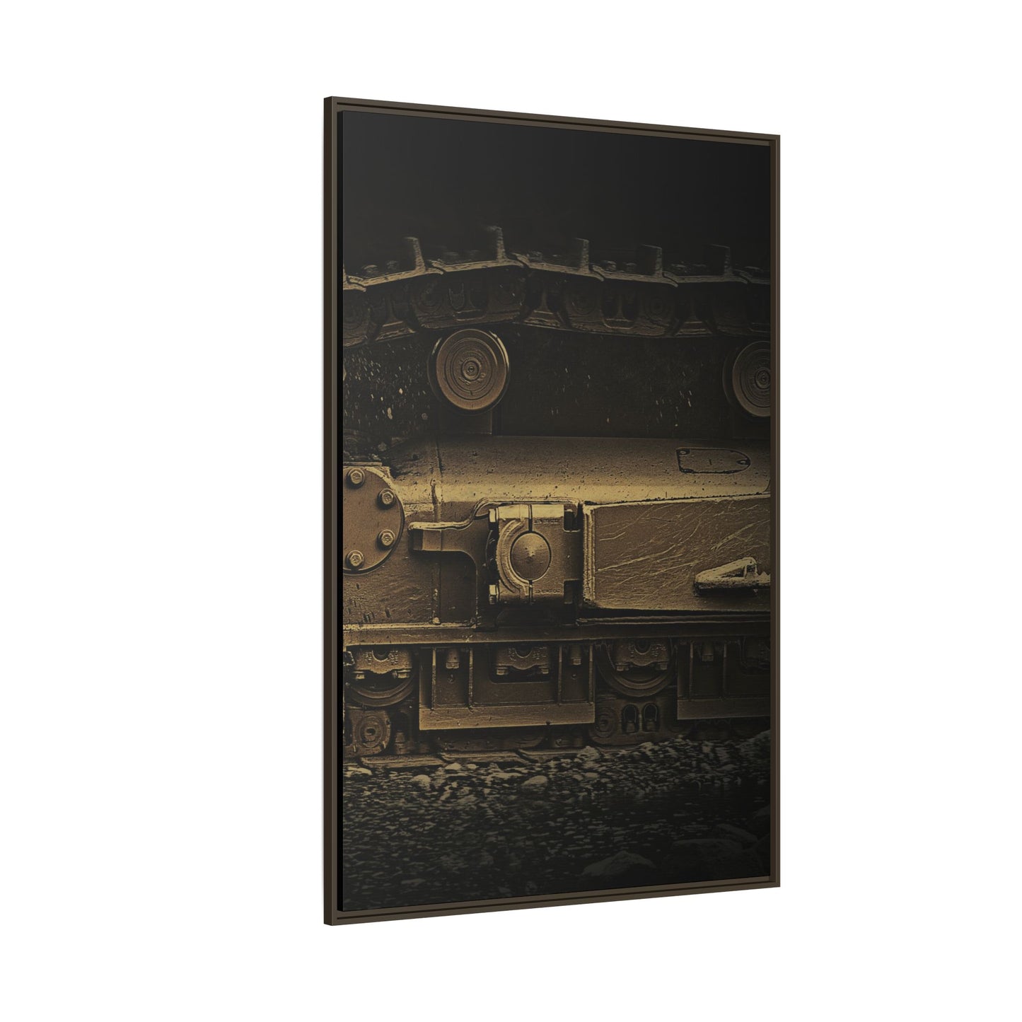 Epic Dozer Track Triptych Left | Matte Canvas Print (Framed)