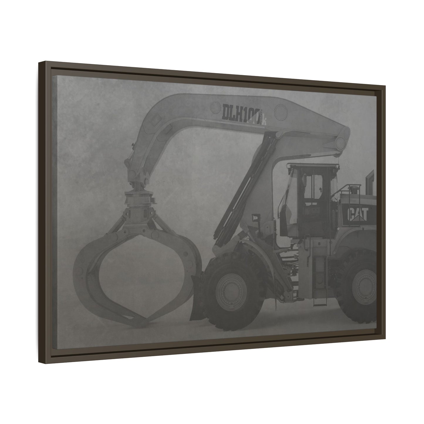 Wheel Loader with Grapple Side View | Framed Photo Wall Art on Canvas