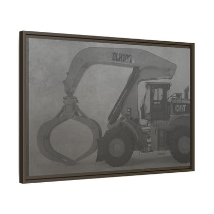 Wheel Loader with Grapple Side View | Framed Photo Wall Art on Canvas