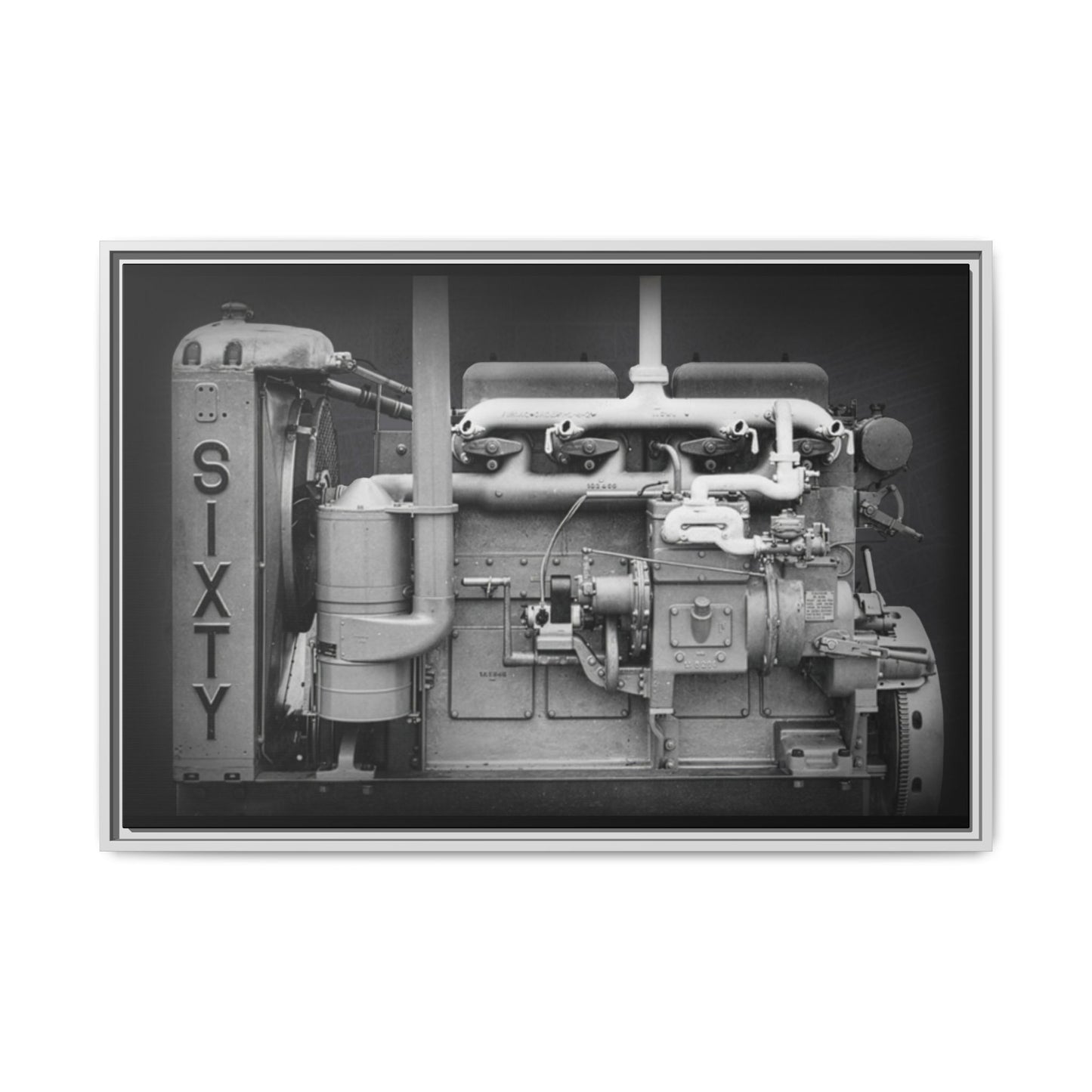 Vintage Caterpillar Power System Sixty Wall Art on Framed Canvas