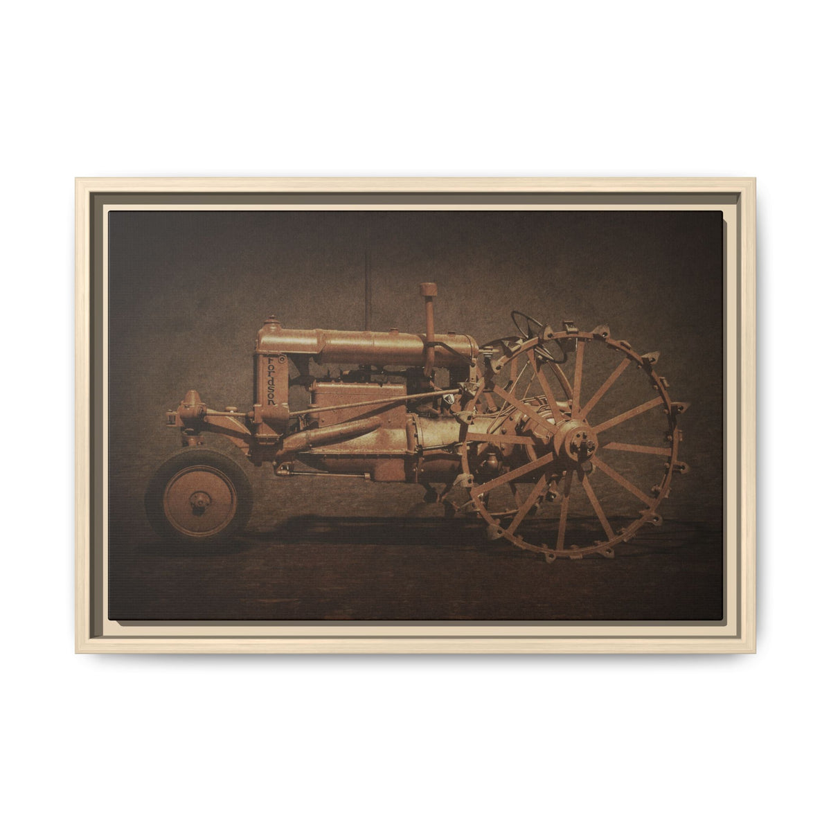 Vintage Ford Fordson Steel Wheel | Wall Art on Framed Canvas