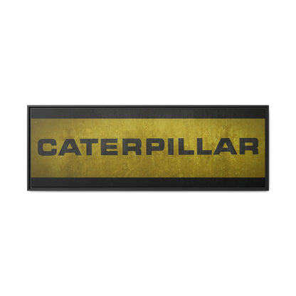 Big Yellow Vintage Lettering | Framed Canvas Wall Art