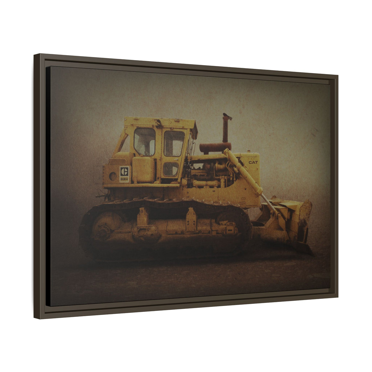 Classic D9H Dozer Photo Wall Art on Framed Canvas | Industrial Artwork