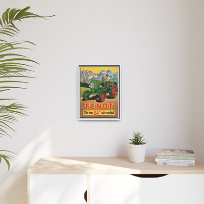 Vintage Fendt Air Cooled 24 Advertisement- Vintage Wall Art on Framed Canvas