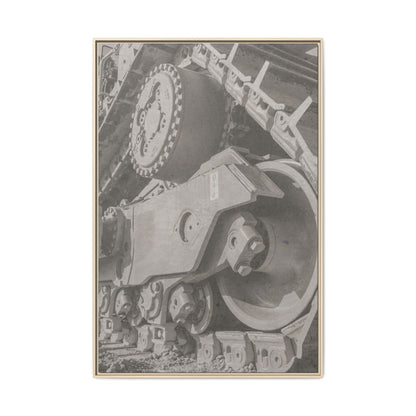 Epic D8 Dozer Triptych | Light Gray | Center Panel | Jondo | Matte Canvas Print (Framed)