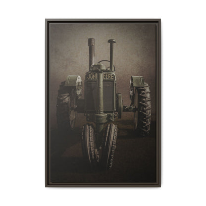 Vintage John Deere Model A Tractor Front View | Framed Wall Art on Stretched Canvas