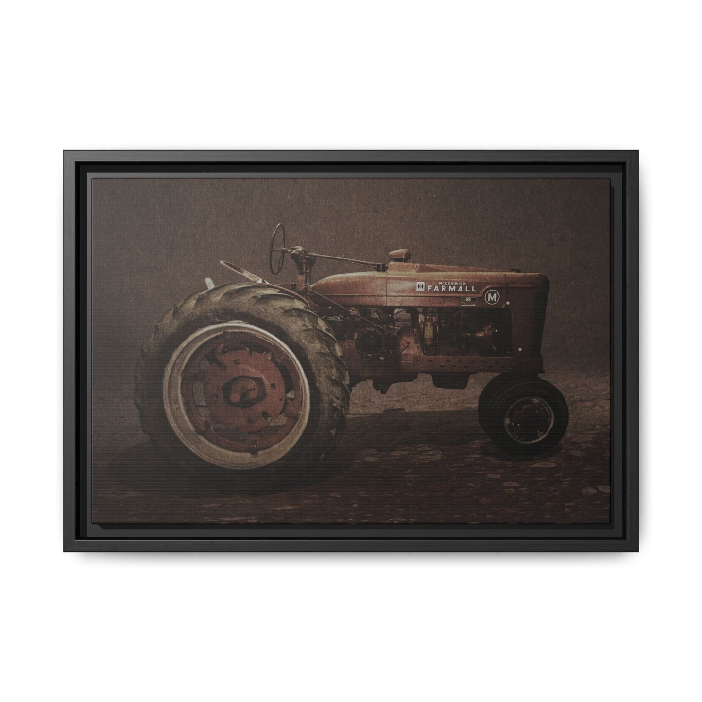 Vintage Farmall M Tractor | Framed Wall Art on Stretched Canvas
