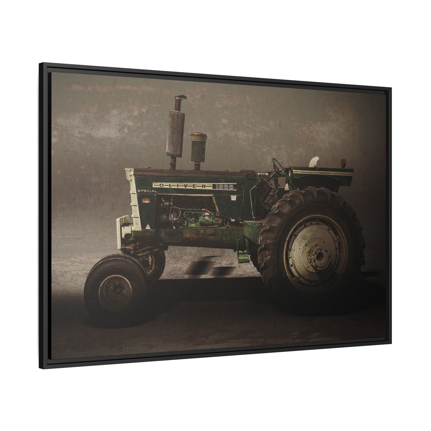 Classic Oliver 1855 Tractor | Framed Wall Art on Stretched Canvas