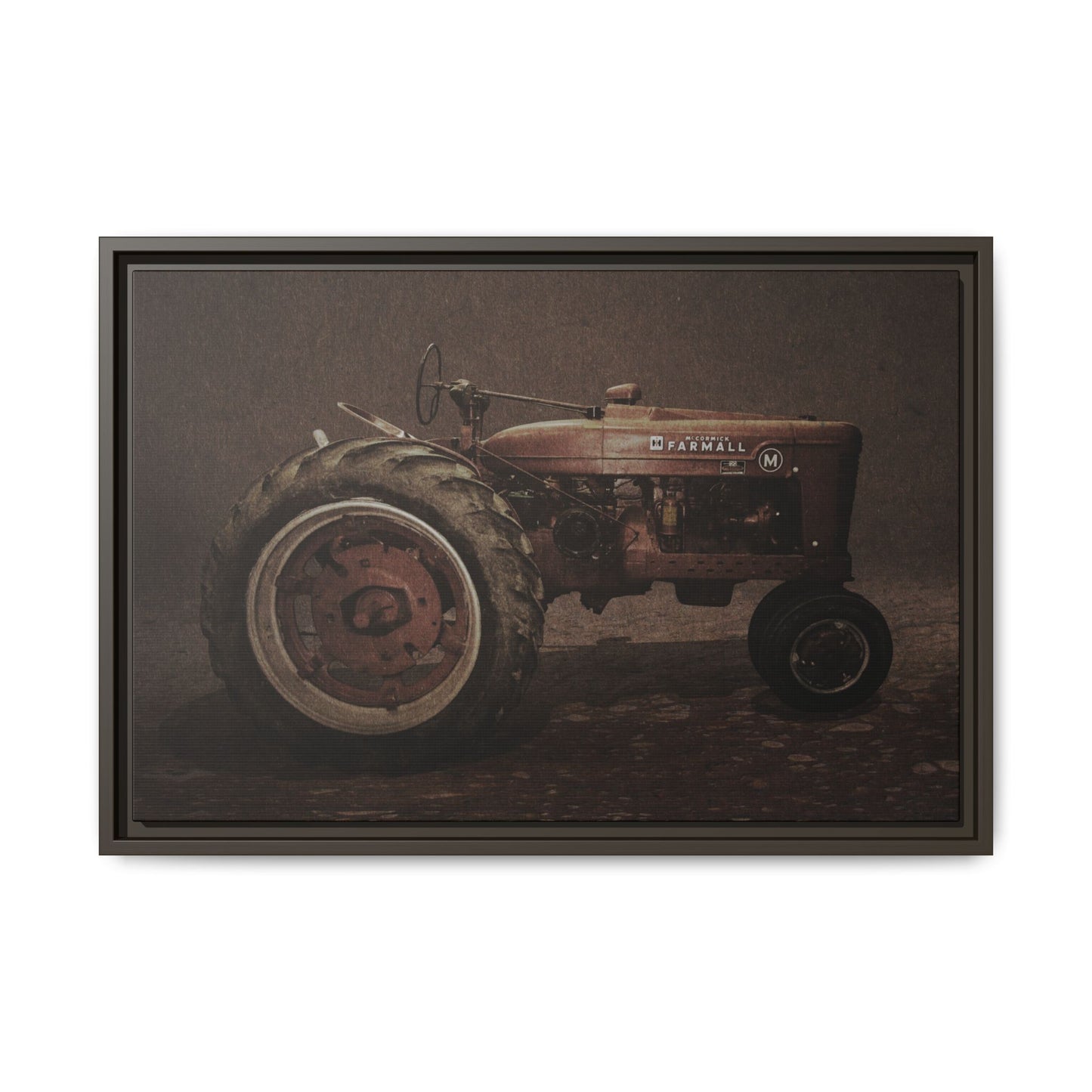 Vintage Farmall M Tractor | Framed Wall Art on Stretched Canvas