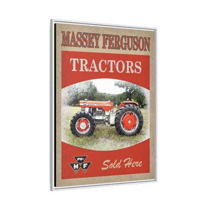 Massey Tractors Sold Here Vintage Advertisement Wall Art on Framed Canvas