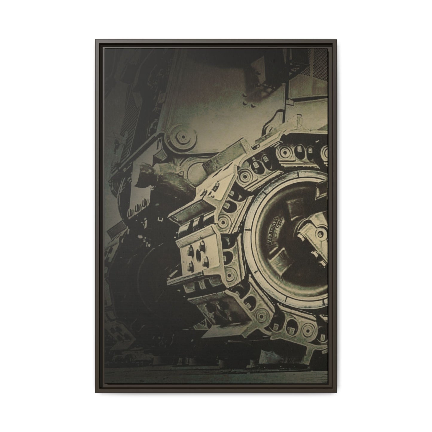 D11 Track Action | Triptych | Left Panel | Framed