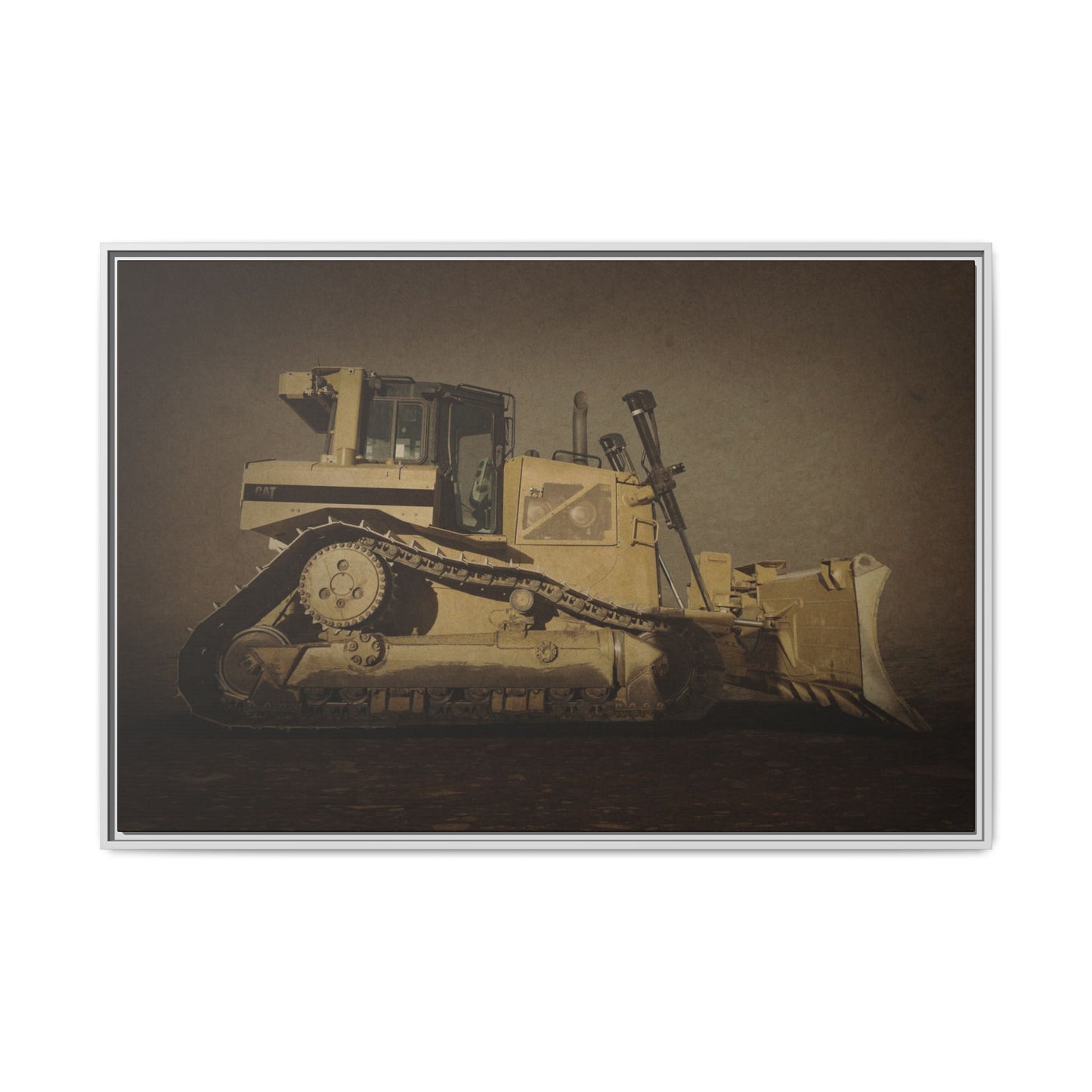 D8 Classic 90's Dozer | Framed Wall Art on Stretched Canvas