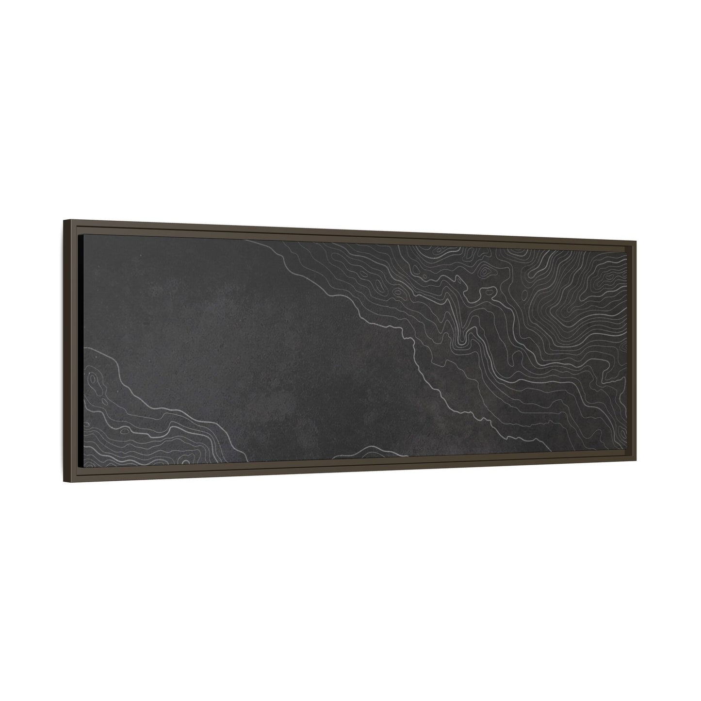 Minimalist Topographic Graphic Art - Framed Canvas