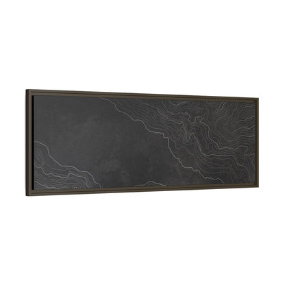 Minimalist Topographic Graphic Art - Framed Canvas