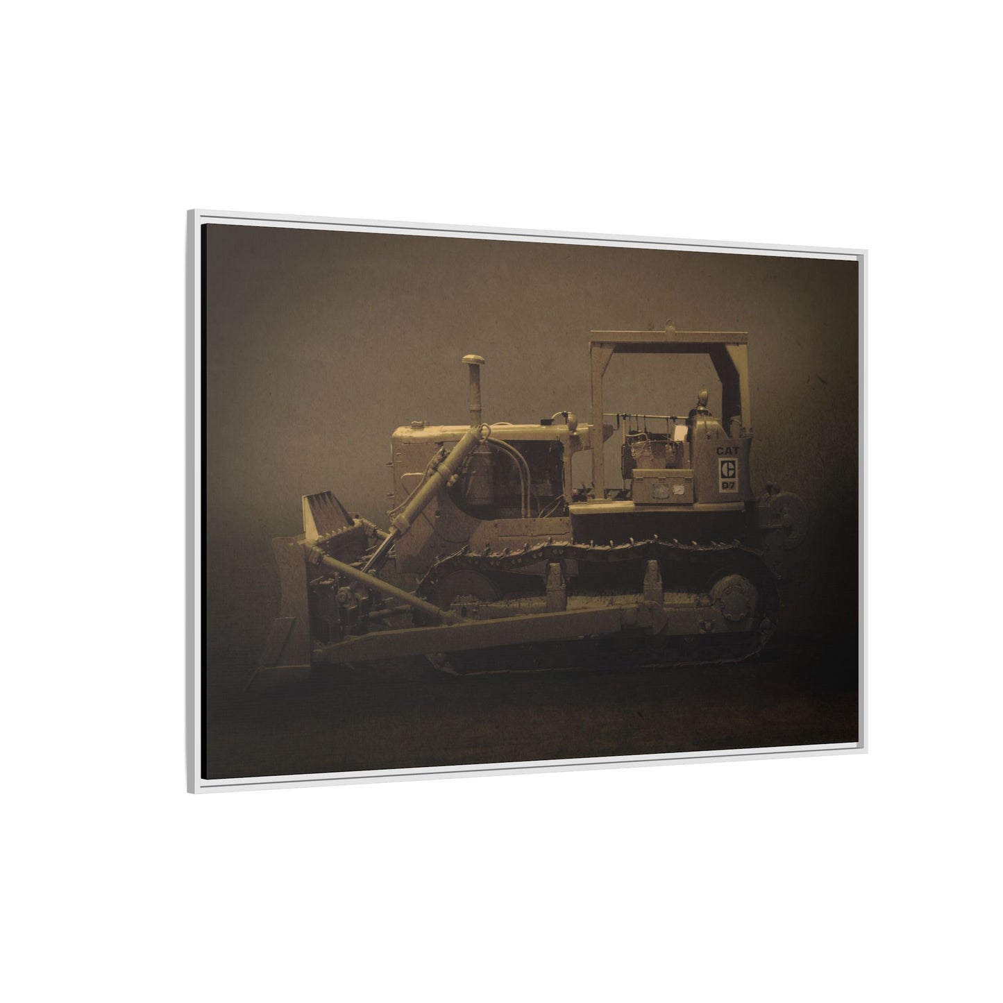 Classic D7 Dozer | Framed Wall Art on Stretched Canvas