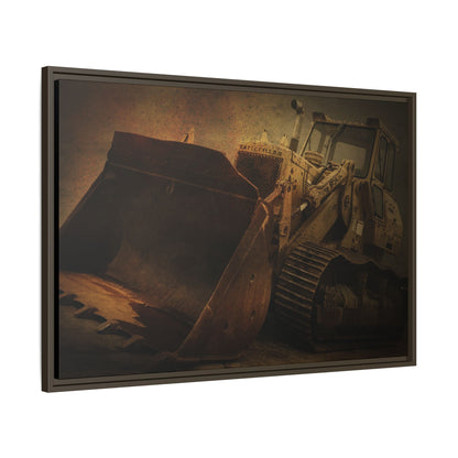 Classic 977K Dozer Action | Gold |  Framed Wall art on Stretched Canvas