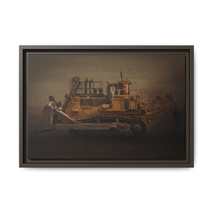 Big Komatsu Dozer | Framed Wall Art on Stretched Canvas