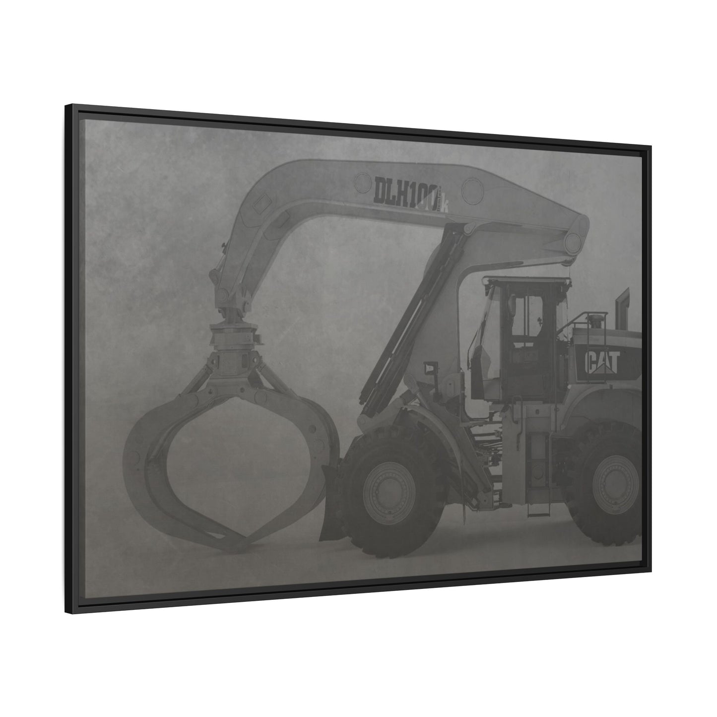 Wheel Loader with Grapple Side View | Framed Photo Wall Art on Canvas
