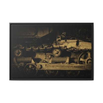 Dramatic Crawler Tracks | Framed Wall Art on Stretched Canvas