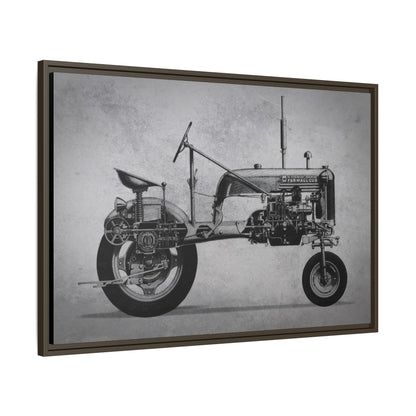 Vintage Farmall Pony Cutaway Drawing | Framed Wall Art on Canvas