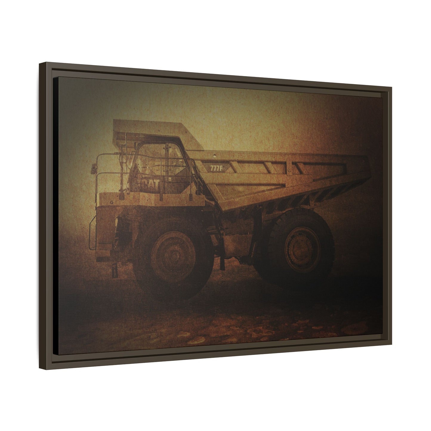 Big Wheel 777 Hauler Framed Wall Art on Stretched Canvas