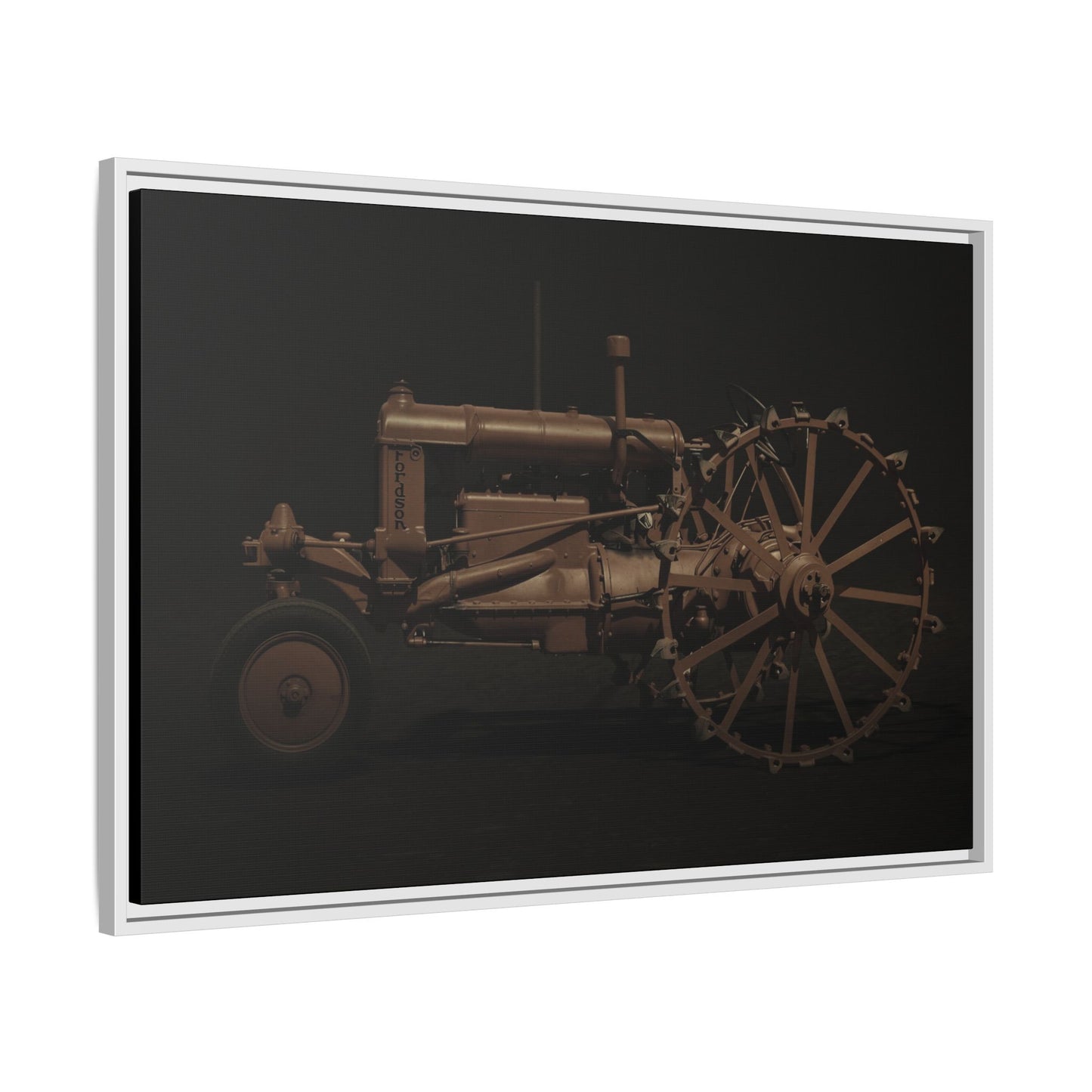 Vintage Ford Fordson Steel Wheel Photo Wall Art on Framed Canvas