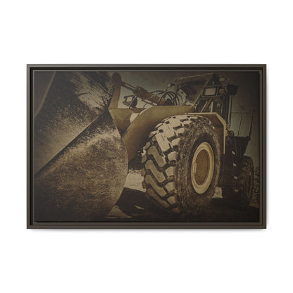 Big Bucket Loader | Framed Wall Art on Stretched Canvas