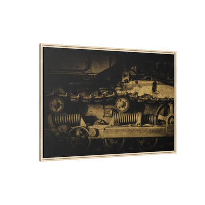 Dramatic Crawler Tracks | Framed Wall Art on Stretched Canvas