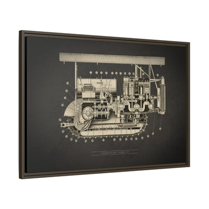 Vintage D7 Crawler Cutaway | Framed Wall Art on Matte Canvas