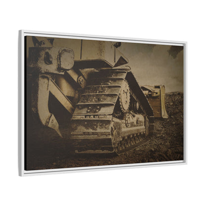 Rocky Dozer Horizon | Framed Wall Art on Stretched Canvas