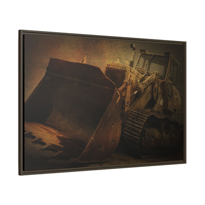 Classic 977K Dozer Action | Gold |  Framed Wall art on Stretched Canvas