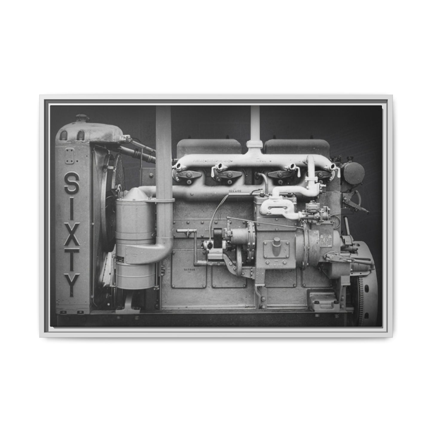 Vintage Caterpillar Power System Sixty Wall Art on Framed Canvas